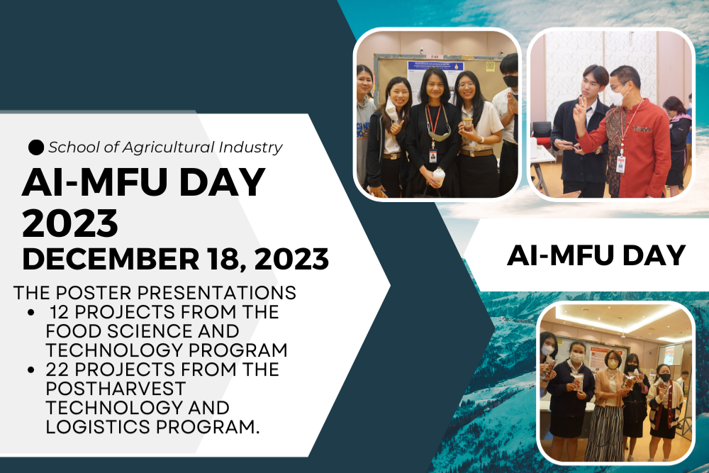 AI-MFU Day 2023″ activity to present academic poster of 4th year students of the School of Agro-Industry