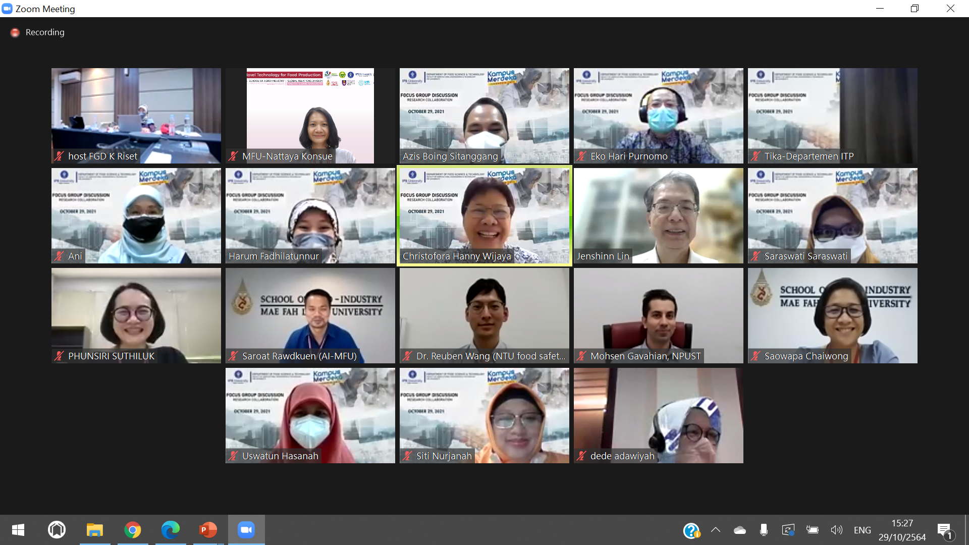 คณาจารย์สำนักวิชาอุตสาหกรรมเกษตรเข้าร่วมหารือการสร้างงานวิจัยร่วมกับนักวิจัยต่างชาติ